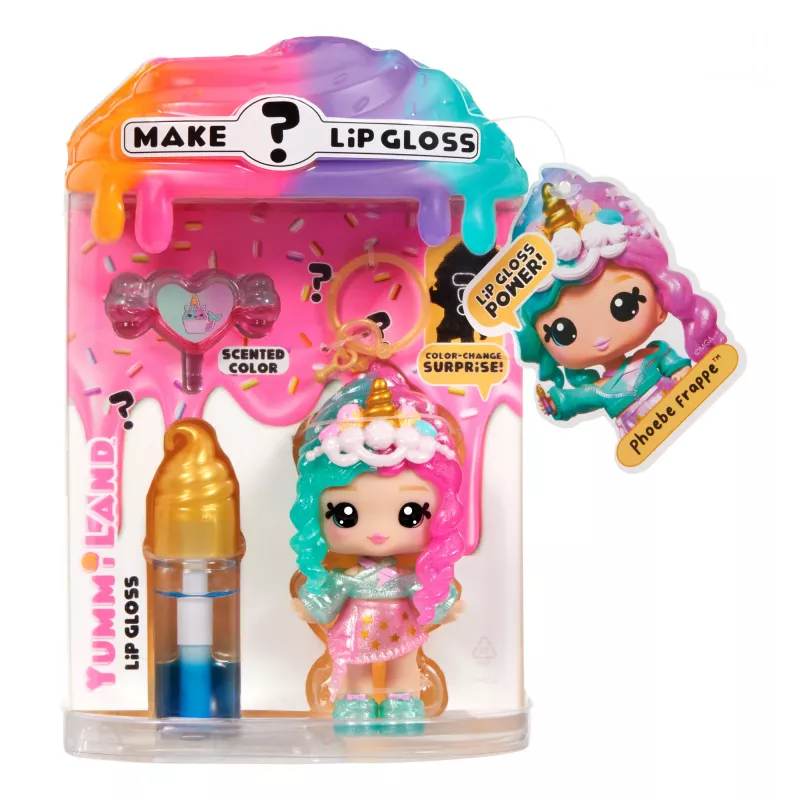 MGA Entertainment Yummiland Mystery Lip Gloss bábika - Phoebe Frappe