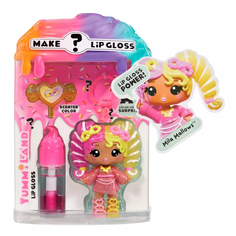 MGA Entertainment Yummiland Mystery Lip Gloss bábika - Mila Mallows