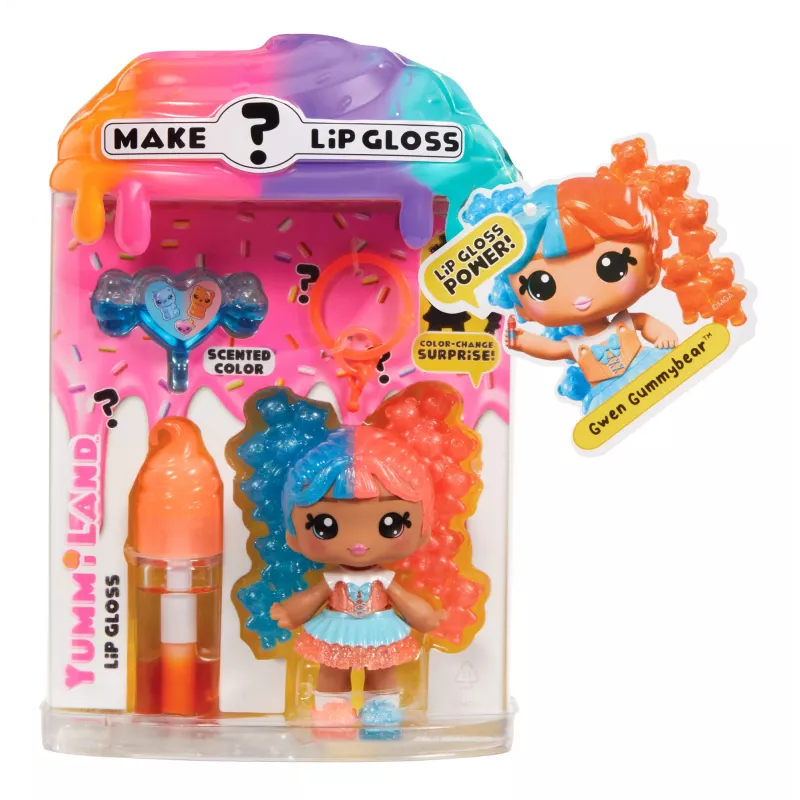 MGA Entertainment Yummiland Mystery Lip Gloss bábika - Gwen Gummybear