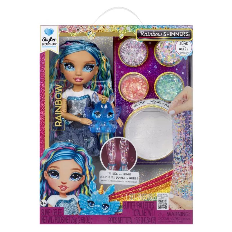 Rainbow High Rainbow Shimmers so Slime módna bábika - Skyler (modrá)