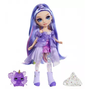 Rainbow High Rainbow Shimmers so slizom módna bábika - Violet (fialová)