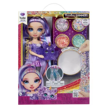 Rainbow High Rainbow Shimmers so slizom módna bábika - Violet (fialová)