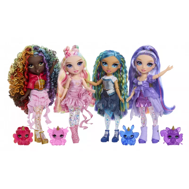Rainbow High Rainbow Shimmers so slizom módna bábika - Violet (fialová)