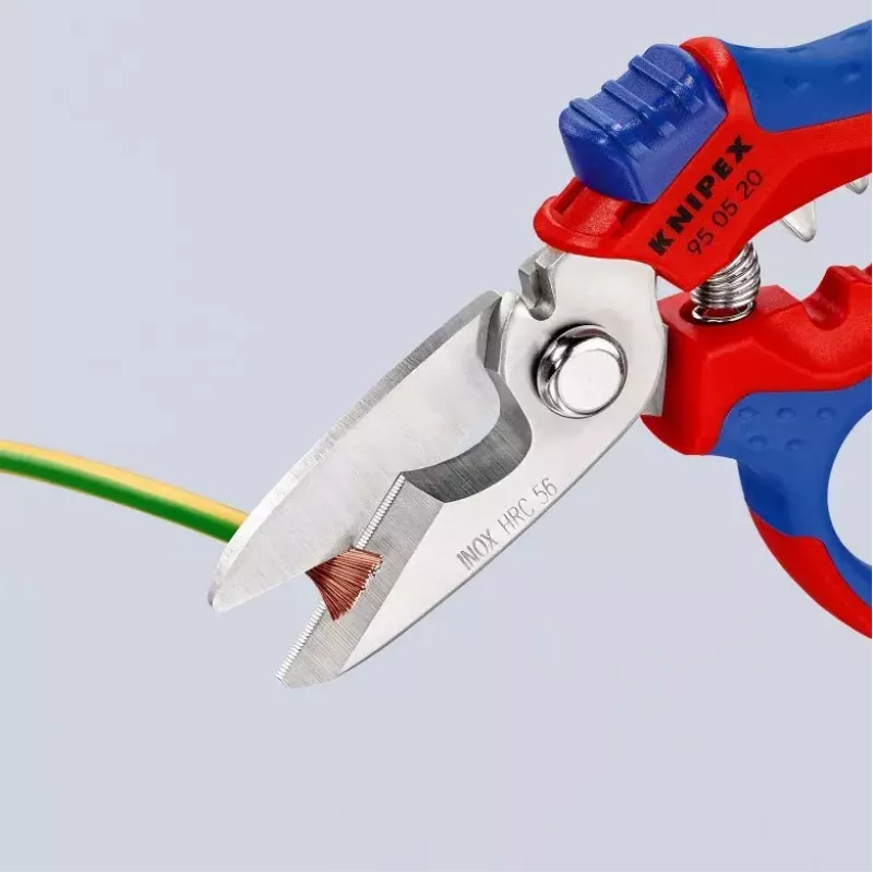 Knipex 95 05 20 SB kliešte nerezová oceľ plastová rukoväť modrá červená