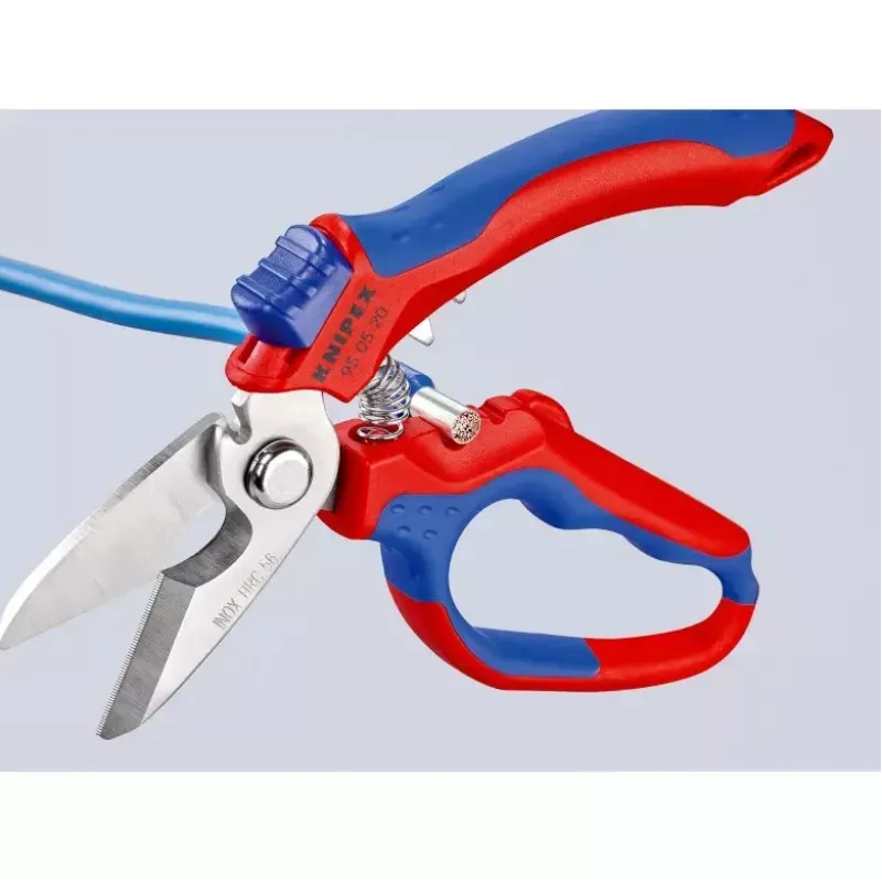 Knipex 95 05 20 SB kliešte nerezová oceľ plastová rukoväť modrá červená