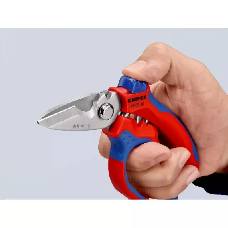 Knipex 95 05 20 SB kliešte nerezová oceľ plastová rukoväť modrá červená