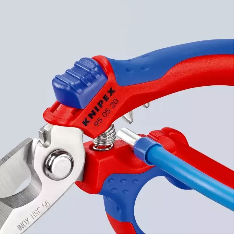 Knipex 95 05 20 SB kliešte nerezová oceľ plastová rukoväť modrá červená