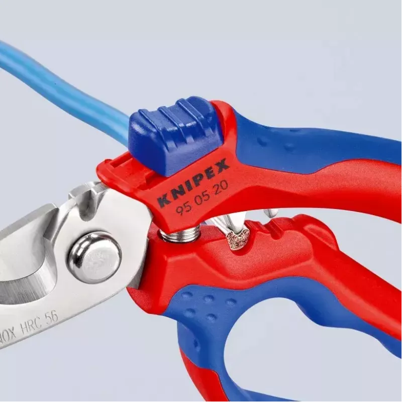 Knipex 95 05 20 SB kliešte nerezová oceľ plastová rukoväť modrá červená