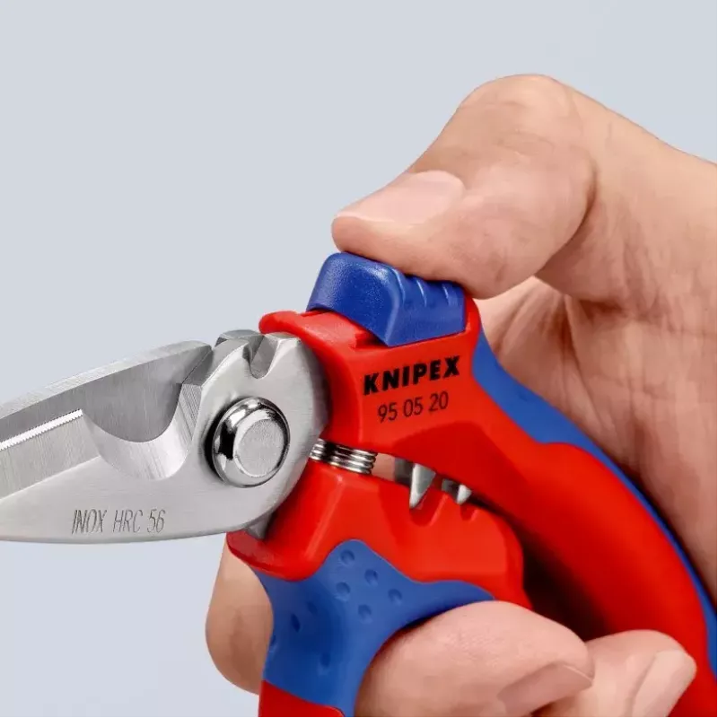 Knipex 95 05 20 SB kliešte nerezová oceľ plastová rukoväť modrá červená