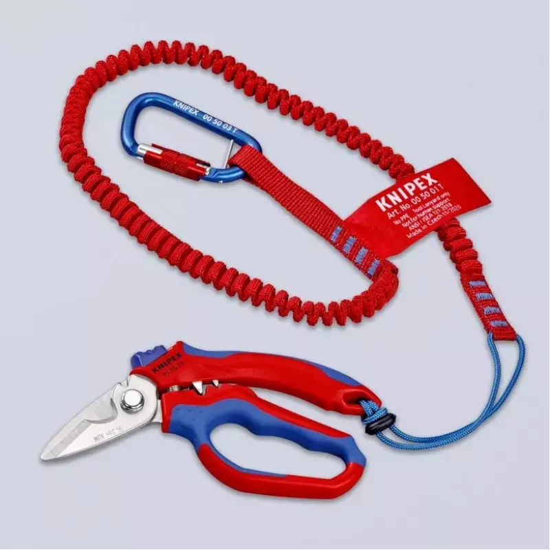Knipex 95 05 20 SB kliešte nerezová oceľ plastová rukoväť modrá červená