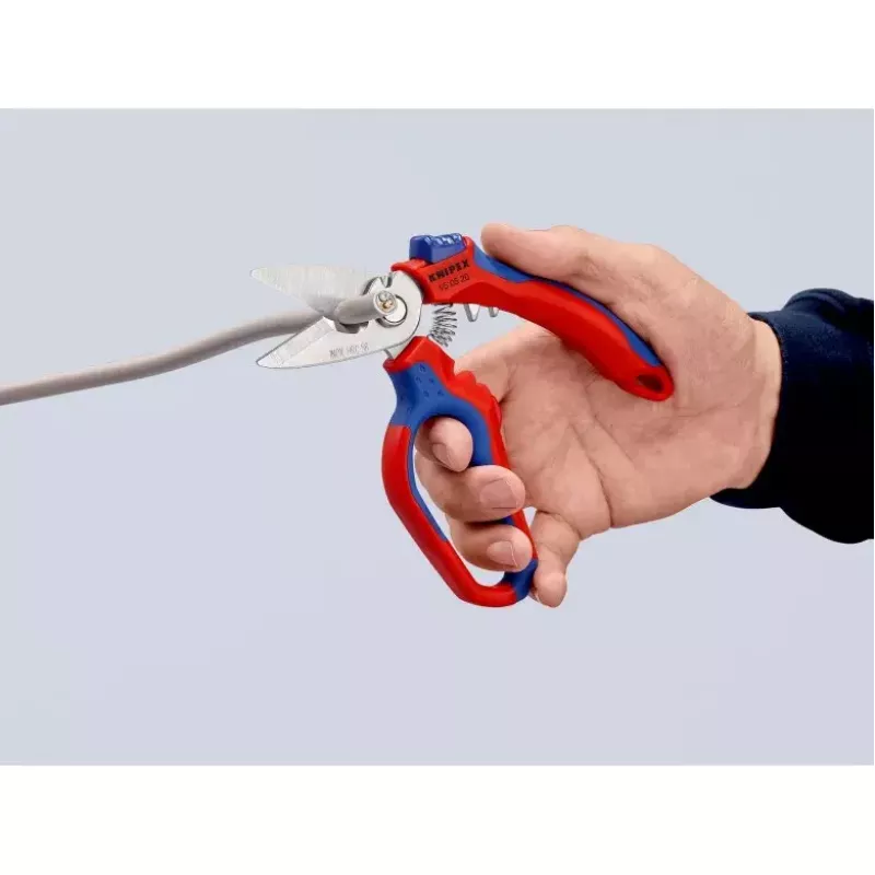 Knipex 95 05 20 SB kliešte nerezová oceľ plastová rukoväť modrá červená