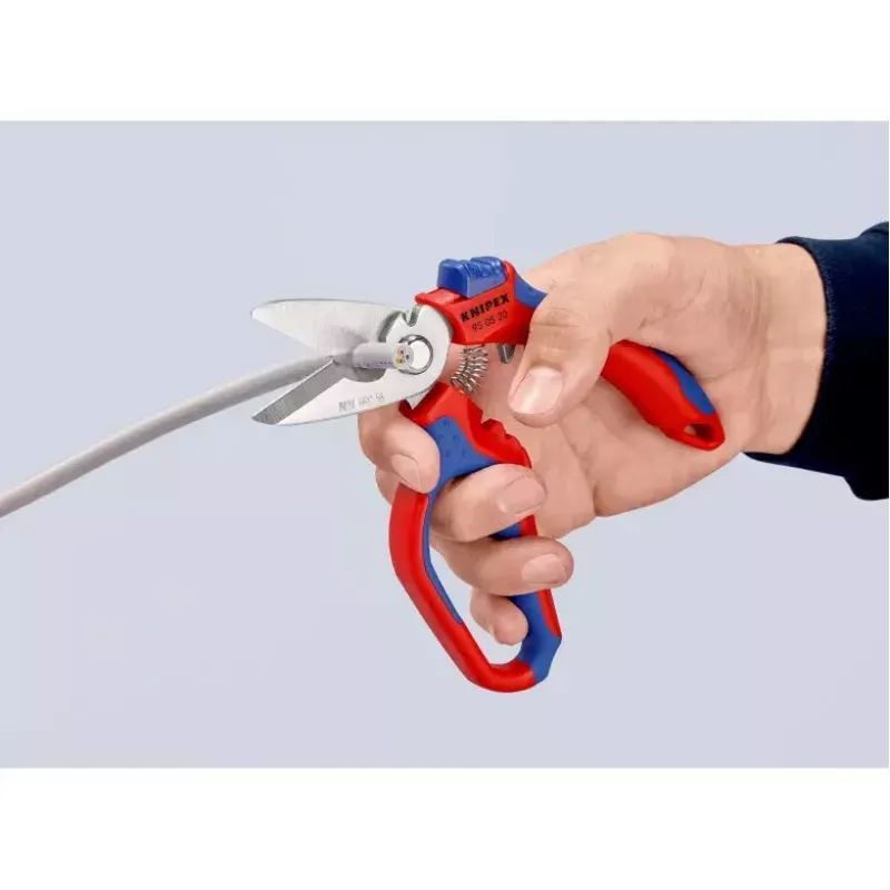 Knipex 95 05 20 SB kliešte nerezová oceľ plastová rukoväť modrá červená