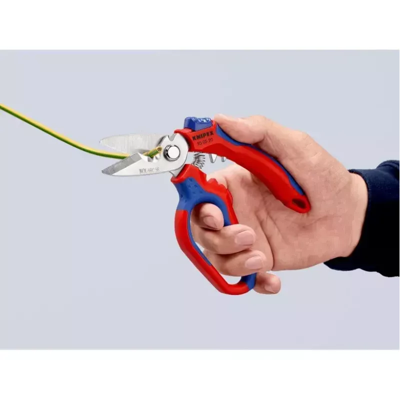Knipex 95 05 20 SB kliešte nerezová oceľ plastová rukoväť modrá červená