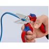 Knipex 95 05 20 SB kliešte nerezová oceľ plastová rukoväť modrá červená