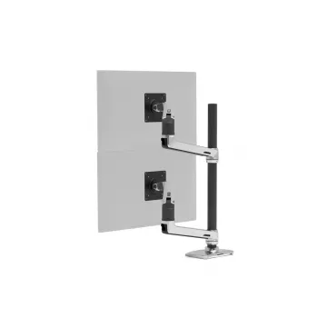 Ergotron LX séria LX Dual Stacking Arm, vysoký stĺpik 101,6 cm, hliník, svorka, 20 kg
