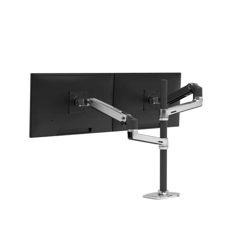 Ergotron LX séria LX Dual Stacking Arm, vysoký stĺpik 101,6 cm, hliník, svorka, 20 kg