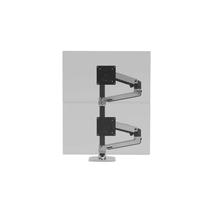 Ergotron LX séria LX Dual Stacking Arm, vysoký stĺpik 101,6 cm, hliník, svorka, 20 kg
