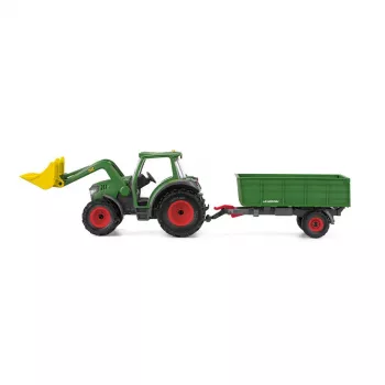 Traktor s prívesom Schleich FARM WORLD 42608 čierna zelená červená žltá