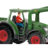 Traktor s prívesom Schleich FARM WORLD 42608 čierna zelená červená žltá
