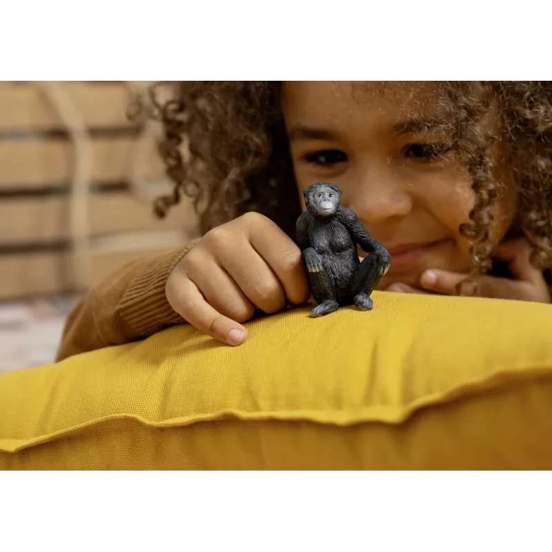Figúrka Schleich WILD LIFE Bonobo samica 14875 čierna 3 roky