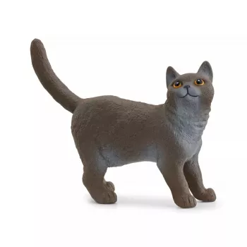 Figúrka Schleich britská krátkosrstá mačka model 13973, hnedo-sivá, pre deti od 3 rokov