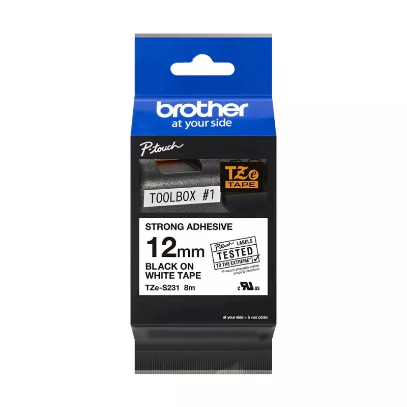 Páska na popisovanie Brother TZe-S231 12mm čierna na bielu