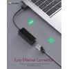 ICY BOX USB 3.0 Type-A na RJ-45 Ethernet port, káblové, USB, Ethernet, 1000 Mbit/s, čierny