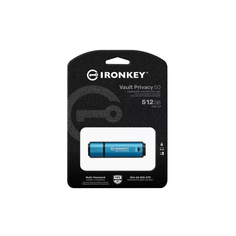 USB flash disk Kingston Technology 512 GB IronKey Vault Privacy 50 AES-256