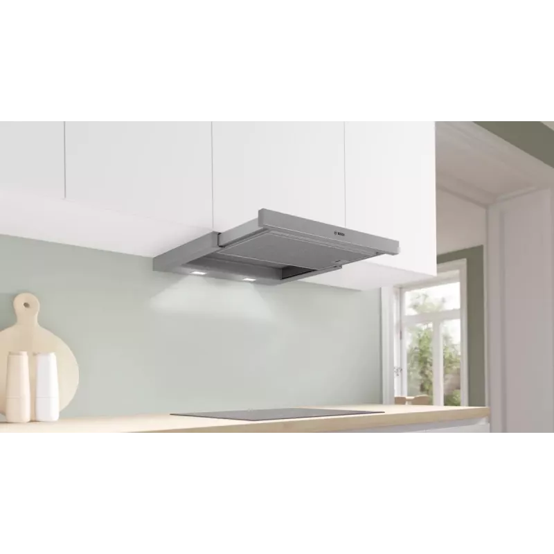 Bosch Serie 2 DFL063W57 digestor polointegrovaný (výsuvný) metalický, strieborný 351 m³/h