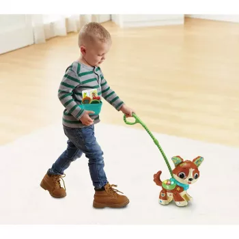 Hracia figúrka VTech Run With Me Puppy 80-552564 interaktívna vzdelávacia hračka so zvukmi a pohybom