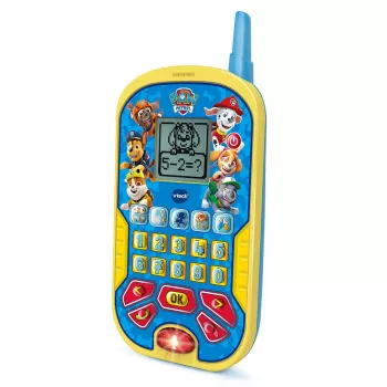 Detský telefón VTech PAW Patrol vzdelávací mobil — pre deti od 2 rokov, modrý/žltý, 140 g