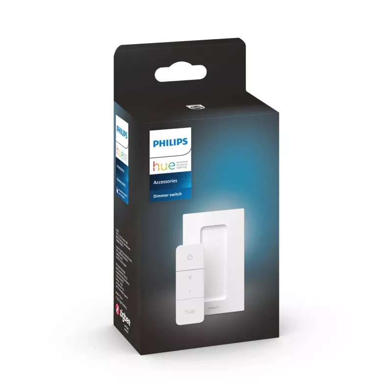 Philips Dimmer Switch (najnovší model), stmievač a vypínač, IEEE 802.15.4, IP20, externý, tlačidlá, biela