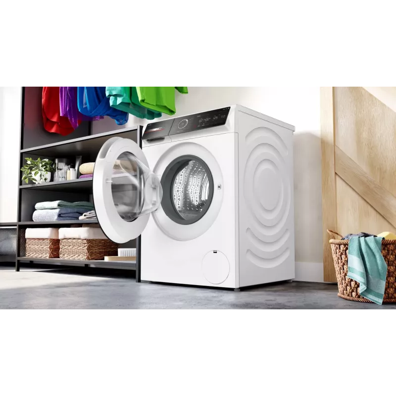 Bosch Serie 8 WGB244A40 práčka s predným plnením, 9 kg, 1400 ot./min, i-Dos, biela/čierna