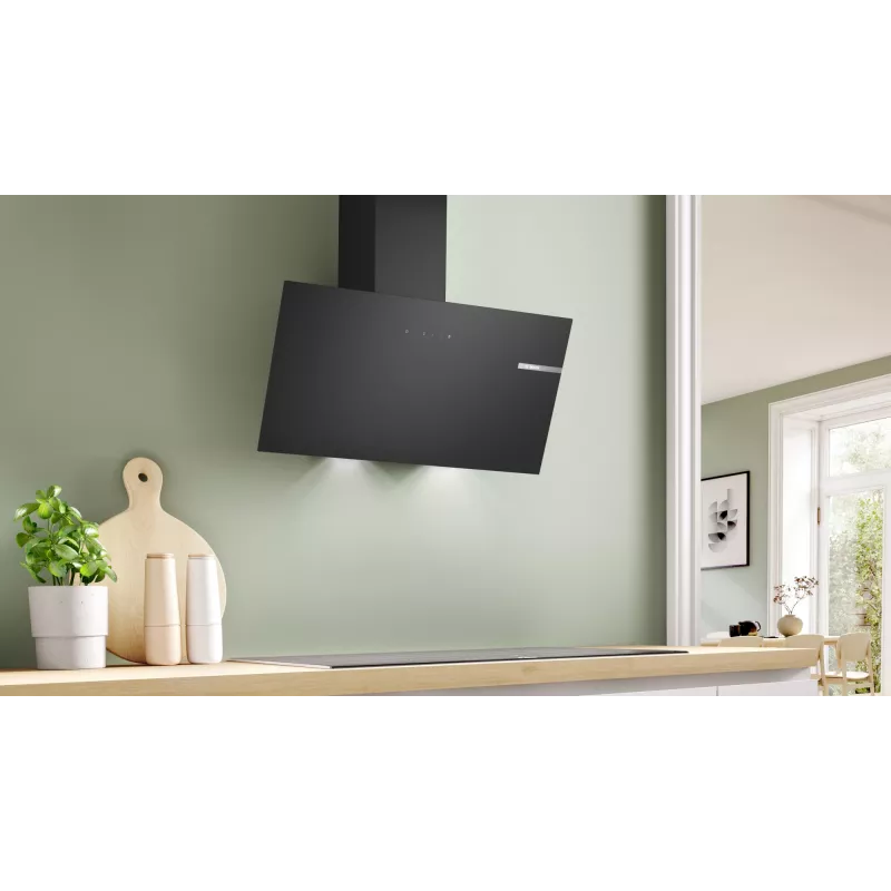 Digestor Bosch DWK85DK60, vstavaný komínový digestor, čierna, šírka 80 cm