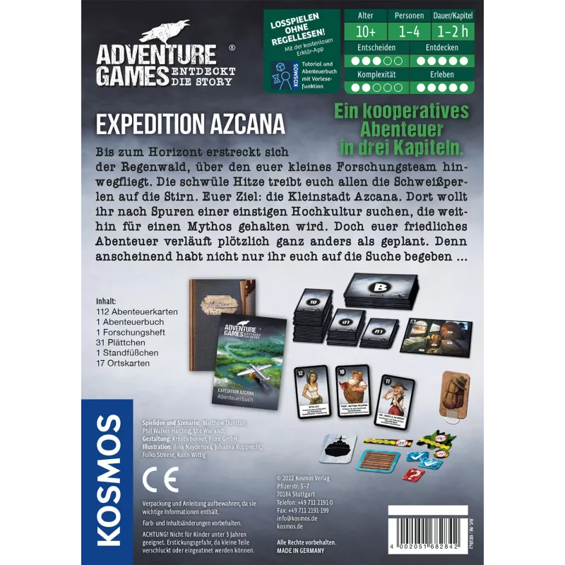 Kosmos Adventure Games - Expedition Azcana stolová hra cestovanie/dobrodružstvo