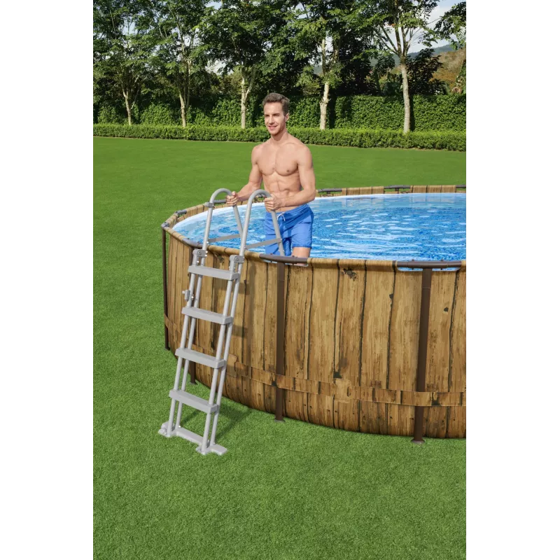 Bestway 56977 nafukovací bazén oceľový rámový kruhový 23062 l hnedý