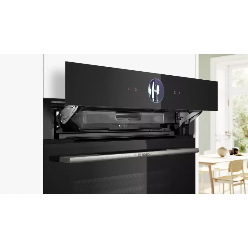 Bosch Serie 8 HRG7764B1 vstavaná rúra, 60 cm, 71 l, A+, para, AirFry, pyrolýza, Home Connect, čierna