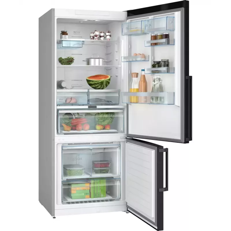 Bosch Serie 6 KGN76AXDR chladnička s mrazničkou, voľne stojaca, 526 L, čierna