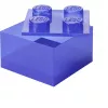 Úložná krabica Room Copenhagen LEGO Storage Brick 4 Top Lid Glitter — fialová/transparentná