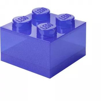 Úložná krabica Room Copenhagen LEGO Storage Brick 4 Top Lid Glitter — fialová/transparentná
