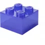 Úložná krabica Room Copenhagen LEGO Storage Brick 4 Top Lid Glitter — fialová/transparentná