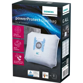 Siemens VZ41FGALL vrecká na prach balenie 4 ks, vrecká na prach, podlahový vysávač, biela, box, 4 ks