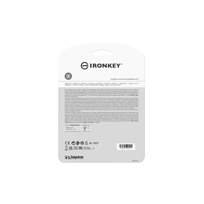 USB flash disk Kingston 256GB USB Type-A IronKey Vault Privacy 50