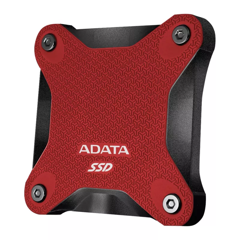 Externý SSD ADATA SD620 512 GB, USB 3.2 Gen 2 Micro-USB B, červená, silikónové puzdro