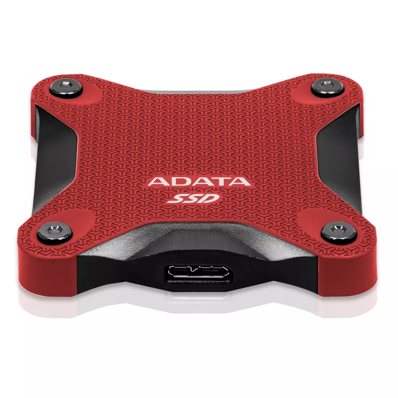 Externý SSD ADATA SD620 512 GB, USB 3.2 Gen 2 Micro-USB B, červená, silikónové puzdro