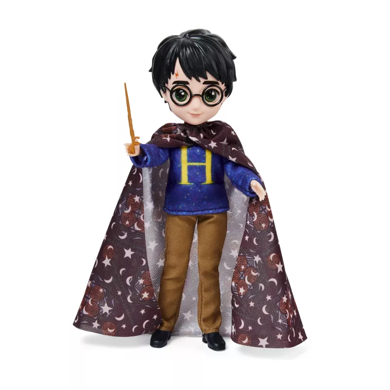 Wizarding World Harry Potter, 8-palcová sada bábik Harry Potter s maskovacím plášťom a 5 doplnkami pre bábiky, detská hračka od 6 rokov