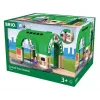 BRIO World 33649 Hlavná stanica s automatom na lístky, Zelená/Sivá