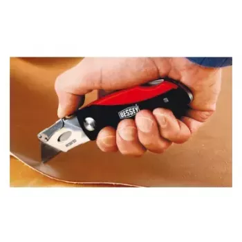 Bessey DBKPH-EU skladací univerzálny nôž, rukoväť z ABS, čierno-červený