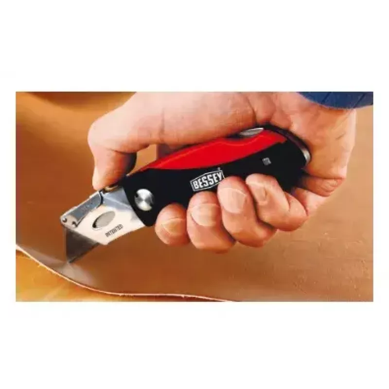 Bessey DBKPH-EU skladací univerzálny nôž, rukoväť z ABS, čierno-červený