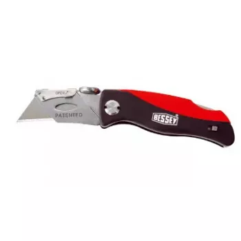 Bessey DBKPH-EU skladací univerzálny nôž, rukoväť z ABS, čierno-červený